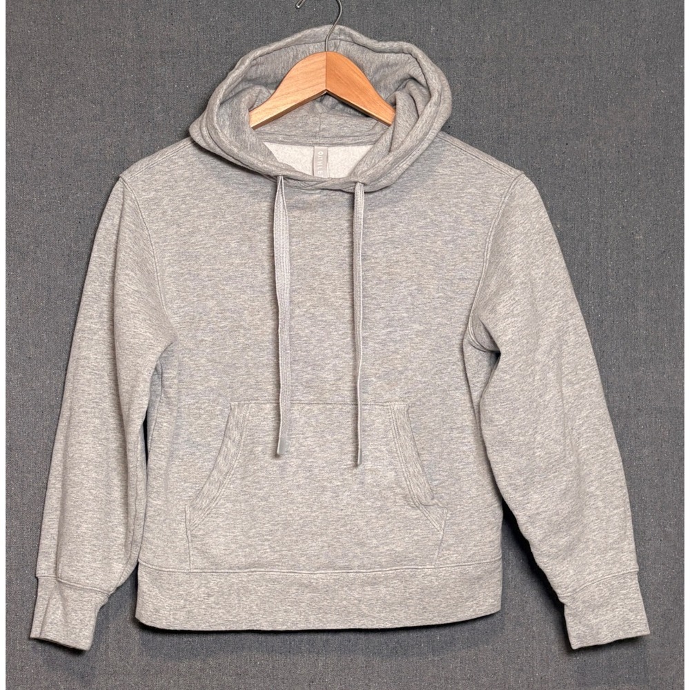 Athleta Womens Heather Gray Fleece Pullover Hoodie XS 485955-01